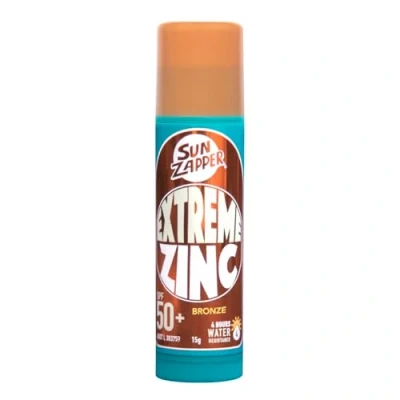 Image of Sun Zapper Zinc Stick Bronze, Darker Skin Tinted Sunblock SPF 50+ Oxide Sunscreen for Face Mineral Cream Made in Australia
