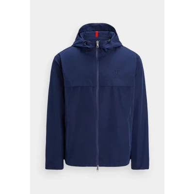 Image of Polo Ralph Lauren FULL ZIP Hooded Jacket Windbreaker, Men&#039;s, Size: Large, Newport navy