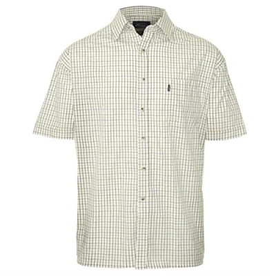 Image of Champion Mens Tattersall Country Casual Short Sleeve Shirt Green 4XL