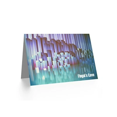 Image of Wee Blue Coo Fingals Cave Staffa Scotland Scottish Landmark Abstract Greetings Card