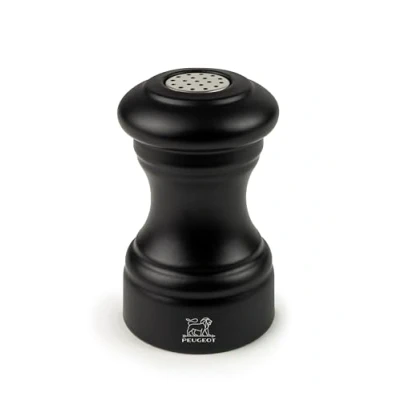 Image of Peugeot Bistro Salt Shaker Beechwood, Matt Black, 9 cm