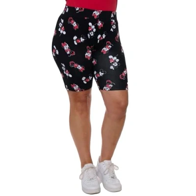 Image of Disney Womens Plus Size Bike Shorts Lounge Mickey Minnie Mouse, Black, 4X