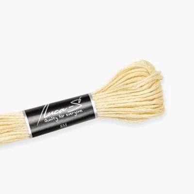 Image of Premium Embroidery Thread Luca S, 100% Giza Cotton, Oeko TEX Certified Stranded Cotton 446 / DMC 739/ Anchor