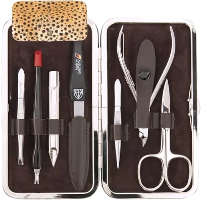 Image of 3 Swords Germany 7 piece manicure pedicure set kit brand quality