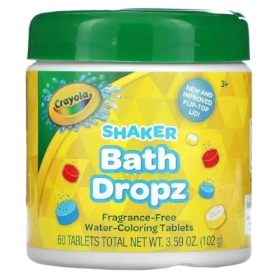 Image of Crayola Color Bath Dropz 60 Tablets 3.59 Ounce Jar, Unscented