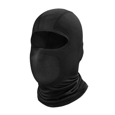 Image of SHIMA Balaclava Cooler Breathable Unisex Coolmax Motorbike Mesh Soft with Quick Drying All Year Men &amp; Women (Black, XXS S)