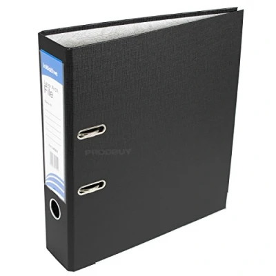 Image of 3 x Strong A4 Polypropylene Lever Arch Files Large Office Paper Storage Folders [BLACK]
