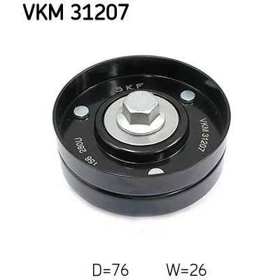 Image of 032145276 Idler Pulley SKF VKM 31207 with fastening material VOLKSWAGEN: Golf 4, Bora Saloon