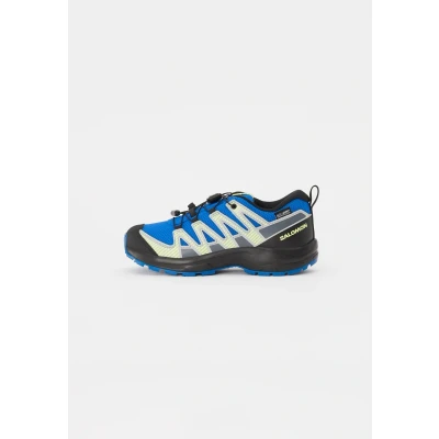 Image of Salomon XA PRO V8 Waterproof Unisex Hiking shoes for kids, Size: 5, Nautical blue/black/sharp green Textile/synthetics