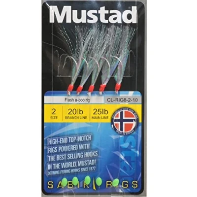 Image of Mustad Feathers: Flash a boo Rig Size 2