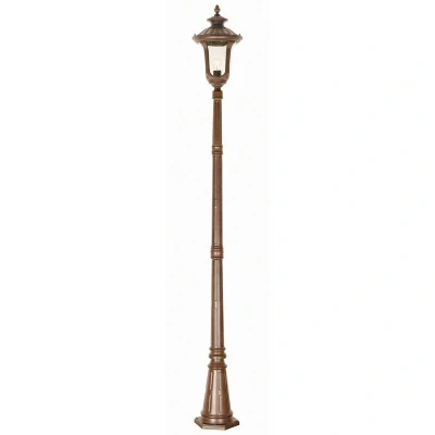 Image of Chicago 1 Light Medium Outdoor Lamp Post Rusty Bronze Patina IP44, E27