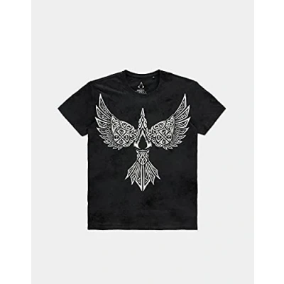 Image of Assassin&#039;s Creed Valhalla Raven Men&#039;s T Shirt (m) Black