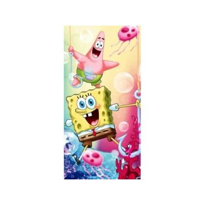 Image of Jerry Fabrics Sponge Bob SquarePants Bath Towel, 70 x 140 cm, Friends 012