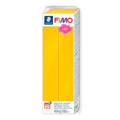 Image of STAEDTLER 8021 16 FIMO Soft Oven Hardening Polymer Modelling Clay Sunflower Yellow (1 x 454g Block)