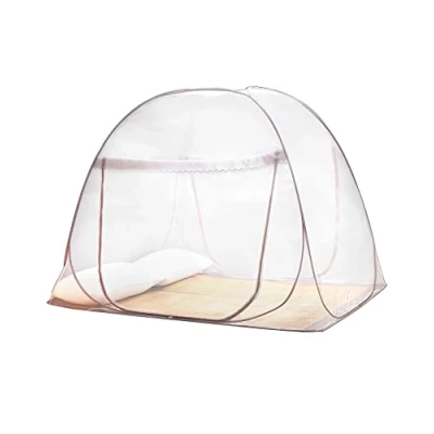 Image of QWORK Mosquito Net For Bed, Pop Up Net, Foldable Double Door Curtain,150 * 200 150cm