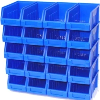 Image of EQUIP247UK BLUE SIZE 2 STACKING STORAGE BINS PLASTIC PARTS (60)