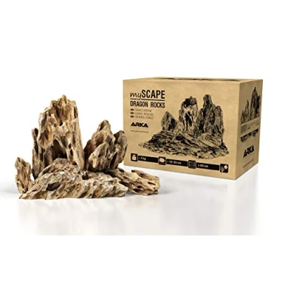 Image of ARKA Aquatics MSRD5 myScape Rocks Dragon Stones Natural Rock for Unique Aquascapes in Any Freshwater Aquarium &amp; Terrarium, M, 5 kg