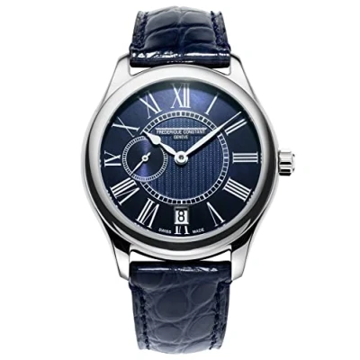 Image of Frederique Constant Frédérique WoMens Blue Watch FC 318MPN3B6 Leather (archived) One Size
