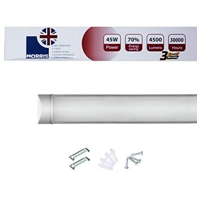 Image of Morris LED Batten Slimline Tube Light 2FT 3FT 4FT 5FT 6FT Wall/Ceiling Mount (6000k) (5FT (150cms))