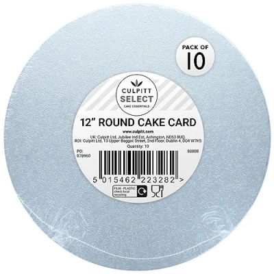 Image of Culpitt Select 12&quot; 3mm Round Cake Boards, Double Thick Cards For Celebration Cakes, Birthday Treats, Cupcakes, and More! 12 Inch, Pack Of 10