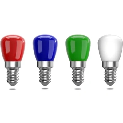 Image of ZFQ E14 Coloured LED Light Bulbs, Decorative Bulb, Red, Blue, Green, Warm White, 25 W Bulb Replacement, Decoration for Christmas, Halloween, Party, Gathering, Bar, Ambient Lighting, Pack of 4