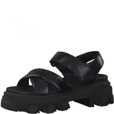Image of Marco Tozzi Women&#039;s Damen 2 28786 28 Sandalette Heeled Sandal, Black, 5.5 UK
