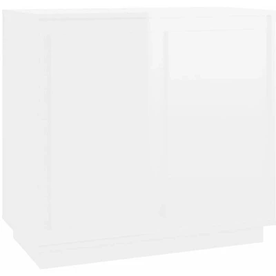 Image of vidaXL Sideboard High Gloss White 80x34x75 cm Engineered Wood