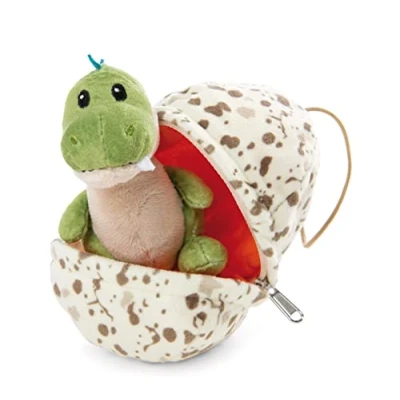 Image of NICI Soft Toy Dino Baby boy in egg 13cm GREEN
