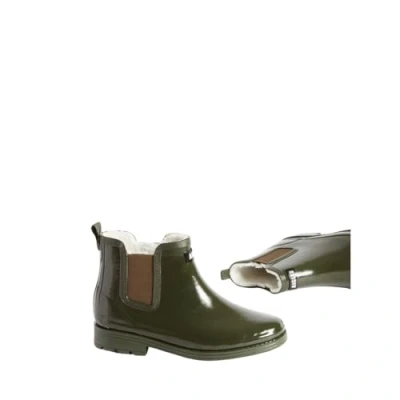 Image of Aigle Women&#039;s Carville Fur 2 Rain Boot, Khaki Green, 4 UK