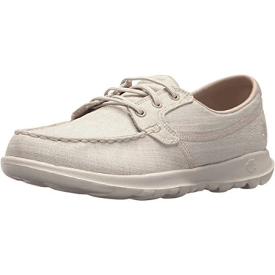 Image of Skechers Women&#039;s 15433 Boat Shoes, Beige (Taupe), 6.5 UK