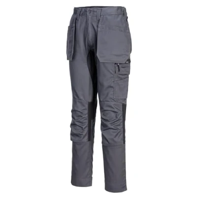 Image of Portwest WX2 Stretch Work Trousers (CD886) Slim Fit Metal Grey 44R