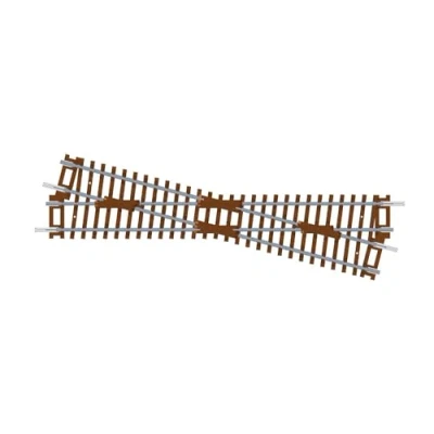 Image of Hornby TT8019 TT Gauge Diamond Crossing Left Hand Extra Track Pieces for Model Railway Sets, Toy Train Pieces, Includes: 1x 166mm Hobbies Men Scale 1:120