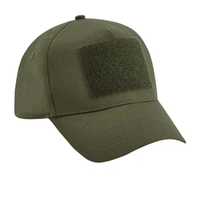Image of Beechfield B641 Removable Patch Snapback Trucker Military Green