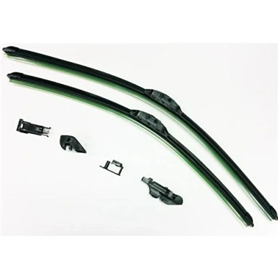 Image of 21&quot; + PAIR OF FRONT AERO FLAT WINDSCREEN WIPER BLADES