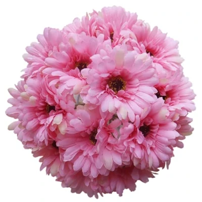 Image of UICerland 15 Pcs Artificial Silk Flowers Fake Single Stem Gerbera Bouquet for Wedding Party DIY Decorative Flora Outdoor Indoor Home Garden Office Hotel (Pink)