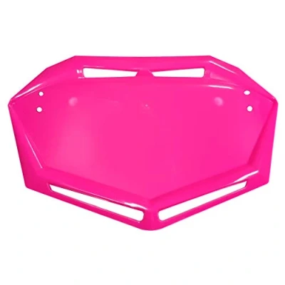 Image of CyclingColors Plastic BMX Plate Support Number Fork Head Trial Aero Design Competition MTB Motocross MX Motorcycle Quad Kart Cross Karting Enduro, Pink
