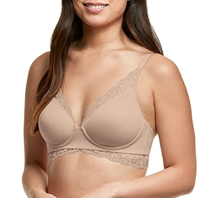 Image of Maidenform Women&#039;s Convertible Bralette Demi Bra, Evening Blush, 38C