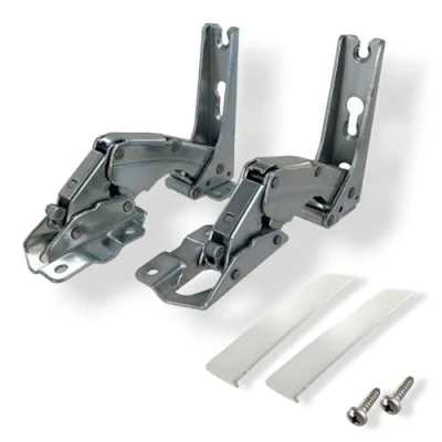Image of DL pro Door Hinge Set Upper and Lower for AEG Electrolux 2211202045 + 2211201047 Hettich Santo Fridge zer