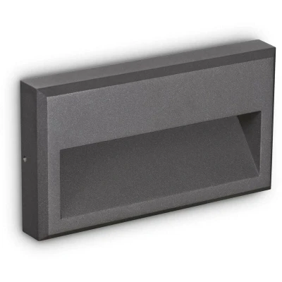 Image of Febe Integrated LED Outdoor Flush Wall Lamp Anthracite Grey 630Lm 4000K IP65