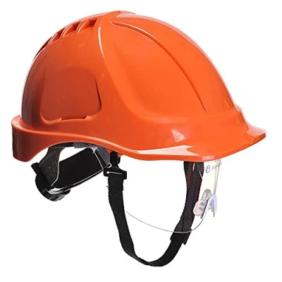 Image of Portwest PW54 Endurance Plus Visor Workwear Safety Helmet Orange