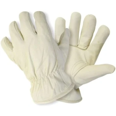 Image of Briers Ultimate Lined Leather Gardening Gloves Cream Medium M8