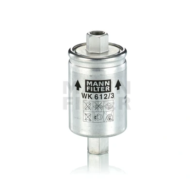 Image of A111L6037S Fuel Filter MANN WK 612/3 In Line LAND ROVER: Freelander I Off Road, Road Convertible, 45 Hatchback