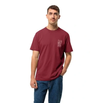 Image of Jack Wolfskin Men&#039;s Tent T M Shirt, Deep Ruby, S