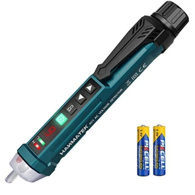 Image of HANMATEK Non Contact Voltage Tester with 9 Gear Adjustable Sensitivity Detector Pen AC Circuit Tool LCD Display LED Flashlight Buzzer Alarm Range12V 1000V &amp; Live/Null Wire Judgment AC1