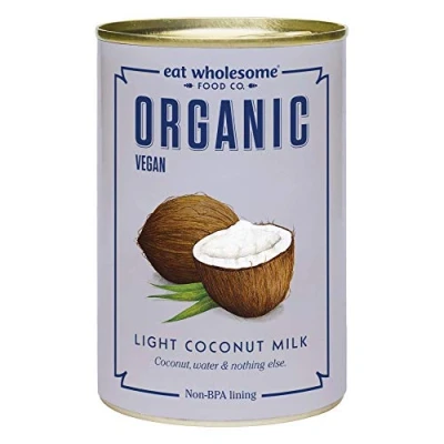 Image of Eat Wholesome Organic Light Coconut Milk with No Guar Gum, 400 ml (Pack of 4)
