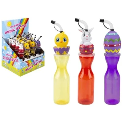 Image of PMS International Children&#039;s 500ml Plastic Bottle with Flexi Straw and Easter Chick Top