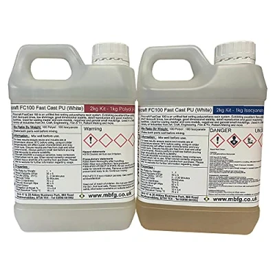 Image of Polycraft FC100 (White) Fast Cast Paintable Polyurethane Liquid Plastic Casting Resin System 2kg Kit