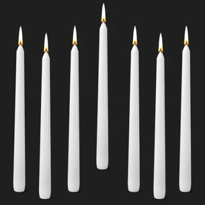 Image of 12 Pack Dinner Candles,Tapered Candles,Non Drip Long Lasting Candles 8 Hours Burn Non Scented