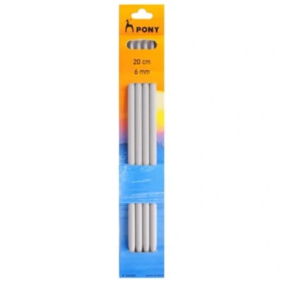 Image of Pony Double Ended Knitting Pins, Aluminium, Multi Colour, 6mm