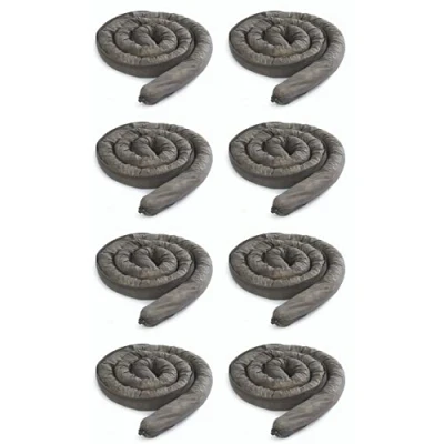 Image of Grey Maintenance Absorbent Sock General Purpose Spills 3 Metre (8 pack) 3M x 76MM Spun Bound, Odourless Colour, Absorbs Non Aggressive Oil and Water Based, For Indoor/Outdoor Use